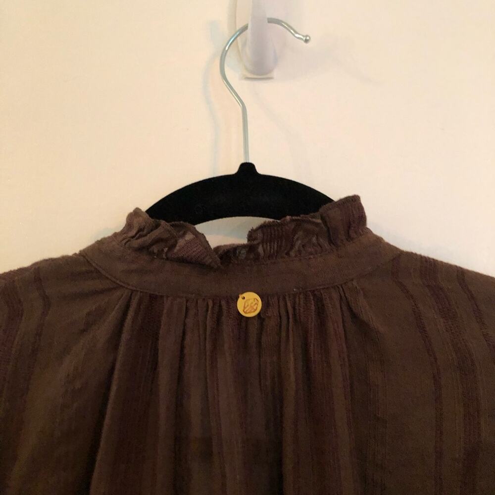 Antik Batik Chocolate Brown Embroidered Cami Mini Dress - Picture 12 of 13